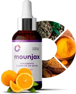 fotos dos ingredientes naturais e embalagem do Miunjax